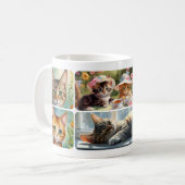 Crazy Cat Lady Fine Art Collage Kaffeetasse (Vorderseite Links)