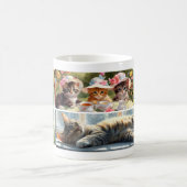 Crazy Cat Lady Fine Art Collage Kaffeetasse (Mittel)