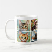 Crazy Cat Lady Fine Art Collage Kaffeetasse (Links)