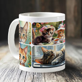 Crazy Cat Lady Fine Art Collage Kaffeetasse