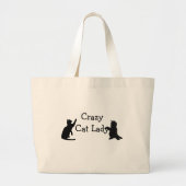 Crazy Cat Lady Fun Animal Art Jumbo Stoffbeutel (Vorne)