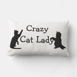 Crazy Cat Lady Fun Animal Art Lendenkissen