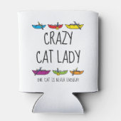Crazy Cat Lady Fun Cataraft Dosenkühler (Rückseite)