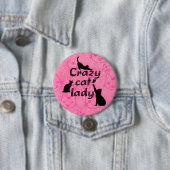 Crazy Cat Lady Fun Playful Cats Button (Beispiel)
