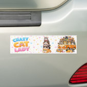 Crazy Cat Lady Funny Bumper Sticker Autoaufkleber (Auf Auto)
