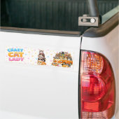 Crazy Cat Lady Funny Bumper Sticker  Autoaufkleber (Auf Lkw)