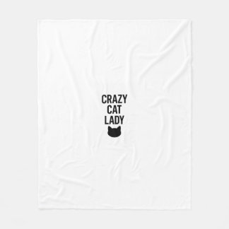 Crazy Cat Lady - Funny Cat Lover Geschenk Fleecedecke