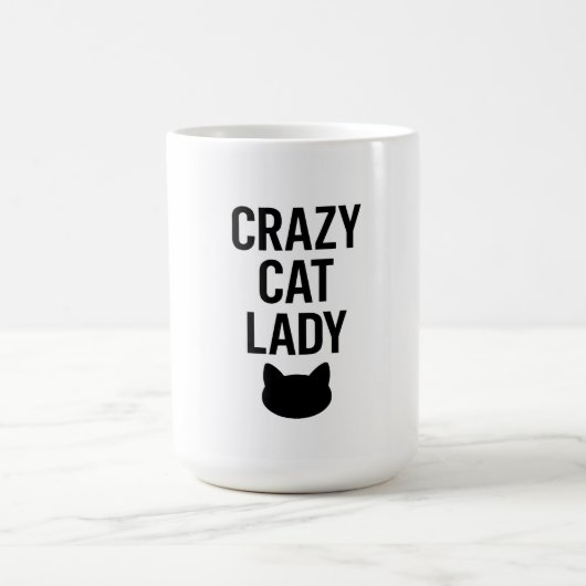 Crazy Cat Lady - Funny Cat Lover Geschenk Kaffeetasse (Mittel)