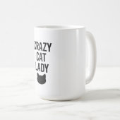 Crazy Cat Lady - Funny Cat Lover Geschenk Kaffeetasse (VorderseiteRechts)