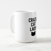 Crazy Cat Lady - Funny Cat Lover Geschenk Kaffeetasse (Vorderseite Links)