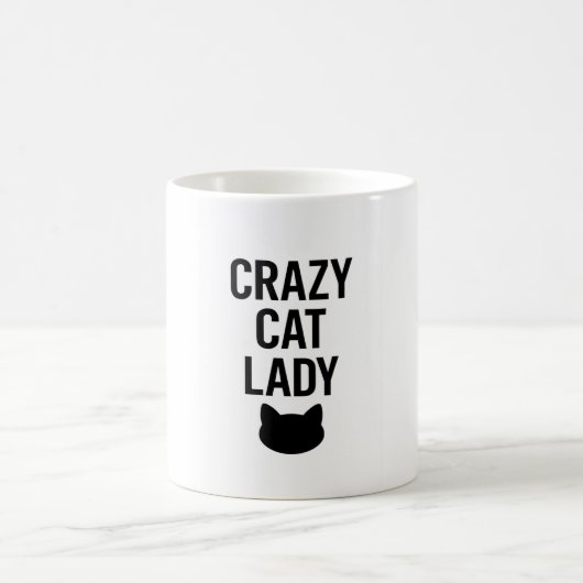 Crazy Cat Lady - Funny Cat Lover Geschenk Kaffeetasse (Mittel)