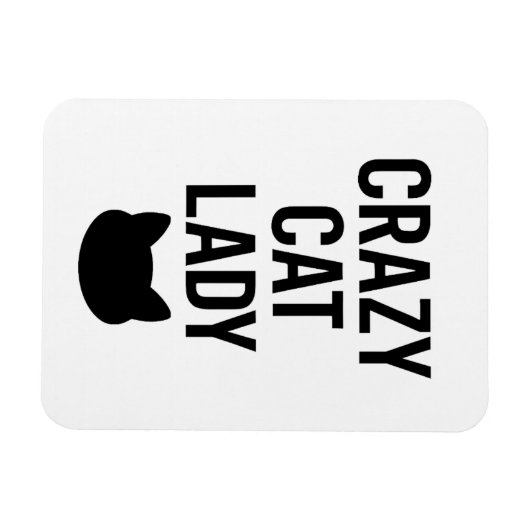Crazy Cat Lady - Funny Cat Lover Geschenk Magnet (Horizontal)