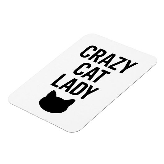 Crazy Cat Lady - Funny Cat Lover Geschenk Magnet (Linke Seite)