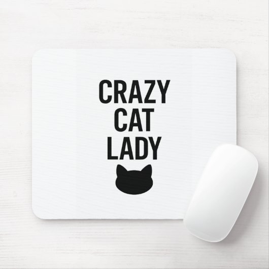 Crazy Cat Lady - Funny Cat Lover Geschenk Mousepad (Mit Mouse)
