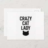 Crazy Cat Lady - Funny Cat Lover Geschenk Postkarte (Vorne/Hinten)