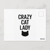 Crazy Cat Lady - Funny Cat Lover Geschenk Postkarte (Rückseite)