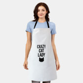 Crazy Cat Lady - Funny Cat Lover Geschenk Schürze (Getragen)