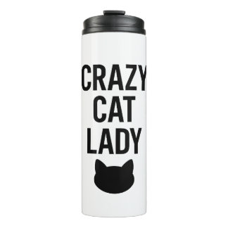 Crazy Cat Lady - Funny Cat Lover Geschenk Thermosbecher