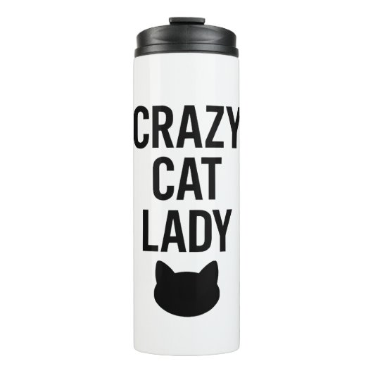 Crazy Cat Lady - Funny Cat Lover Geschenk Thermosbecher (Vorderseite)