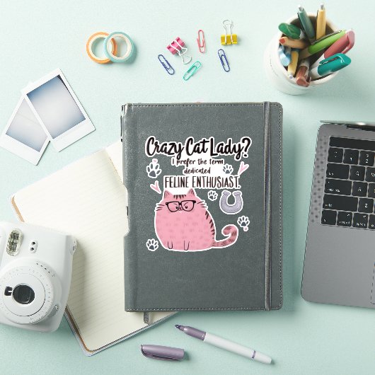 Crazy Cat Lady? Funny Cat Lover Gift  Aufkleber (iPad Hülle)