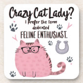 Crazy Cat Lady? Funny Cat Lover Gift  Getränkeuntersetzer (Vorderseite)