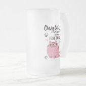 Crazy Cat Lady? Funny Cat Lover Gift Mattglas Bierglas (VorderseiteRechts)