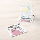 Crazy Cat Lady? Funny Cat Lover Gift Rechteckiger Pappuntersetzer (Vor Ort)