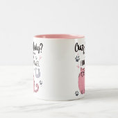 Crazy Cat Lady? Funny Cat Lover Gift Zweifarbige Tasse (Mittel)