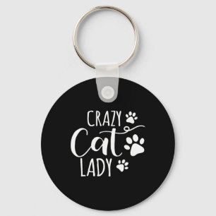 Crazy Cat Lady Funny Cat Meow für Männer Frauen Li Schlüsselanhänger
