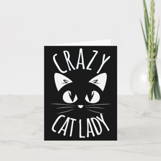 Crazy Cat Lady Funny Fur Mom Mother's Day Christma Karte (Vorderseite)