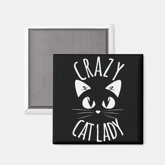 Crazy Cat Lady Funny Fur Mom Mother's Day Christma Magnet (Vorderseite/Rückseite)
