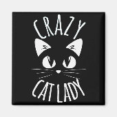 Crazy Cat Lady Funny Fur Mom Mother's Day Christma Magnet (Vorne)