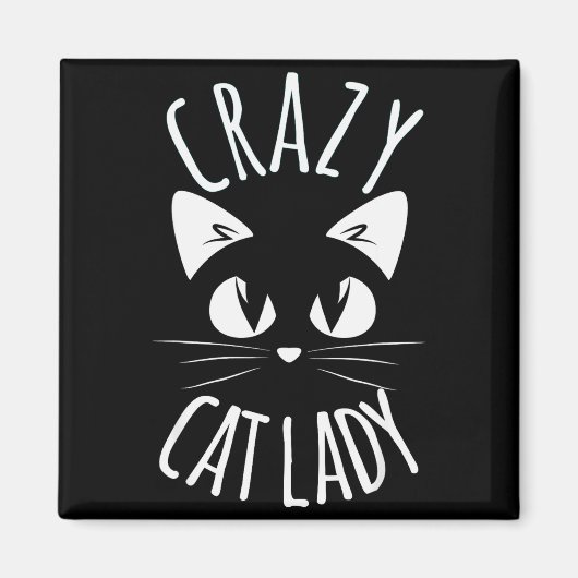 Crazy Cat Lady Funny Fur Mom Mother's Day Christma Magnet (Vorne)