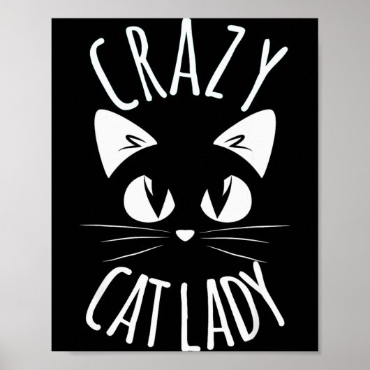 Crazy Cat Lady Funny Fur Mom Mother's Day Christma Poster (Vorne)
