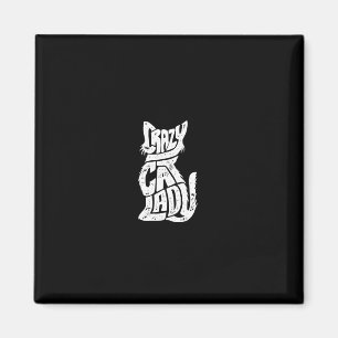 Crazy Cat Lady Funny Girls Women Kitty Kitten Anim Magnet