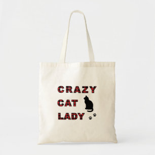 Crazy Cat Lady Funny Pläd Quote Tragetasche