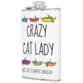 Crazy Cat Lady Funny Rafter Flachmann (Links)