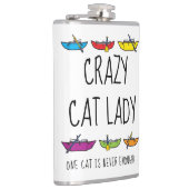 Crazy Cat Lady Funny Rafter Flachmann (Rechts)