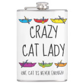 Crazy Cat Lady Funny Rafter Flachmann (Vorderseite)