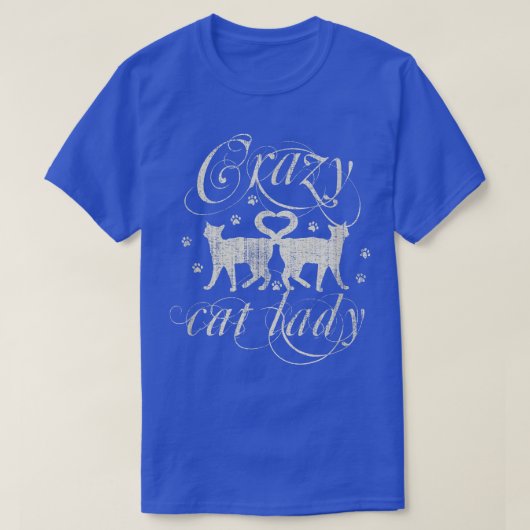 Crazy Cat Lady Funny T-Shirt (Design vorne)