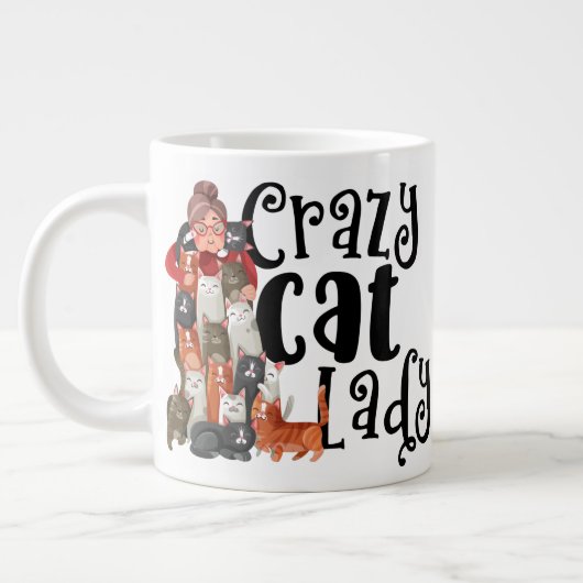 Crazy Cat Lady für diese Katze Lover in Ihrem Lebe Jumbo-Tasse (Links)
