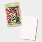 Crazy Cat Lady für Kamala 2024 Ausweis (Vorder- & Rückseite)