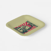 Crazy Cat Lady für Kamala 2024 Pappteller (Gewinkelt)