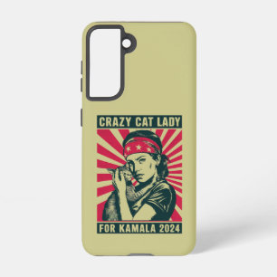 Crazy Cat Lady für Kamala 2024 Samsung Galaxy Hülle