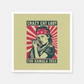 Crazy Cat Lady für Kamala 2024 Serviette (Vorderseite)