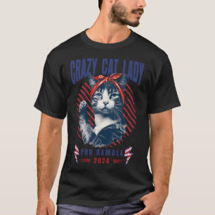 Crazy Cat Lady für Kamala Childless Cat Lady Kamal T-Shirt