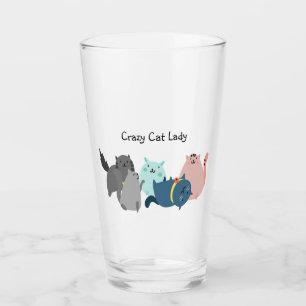 Crazy Cat Lady Fuze Quote Niedliche Tiere Glas