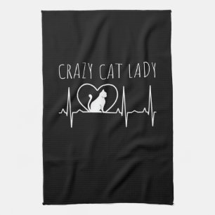 Crazy Cat Lady Geschirrtuch