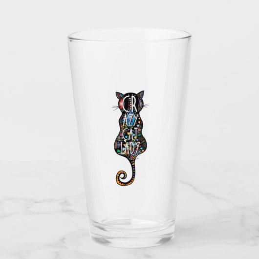 Crazy Cat Lady Glass Glas (Vorderseite)