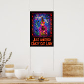 Crazy Cat Lady Halloween Décor Poster (Küche)